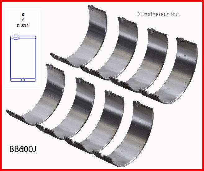 Enginetech BB600J030 Engine Full Connecting Rod Bearing Set for Jeep Models