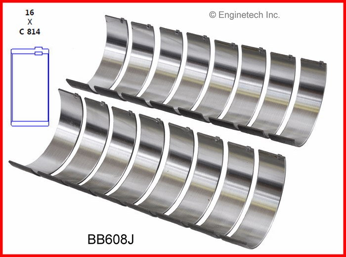 Enginetech BB608J040 Full Connecting Rod Bearing Set for Engine Rebuilds