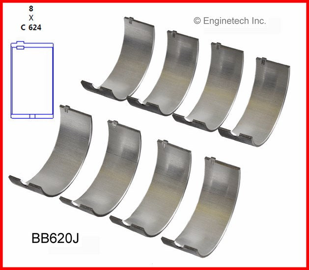 Enginetech BB620J020 Full Connecting Rod Bearing Set for GMC and Isuzu Engines
