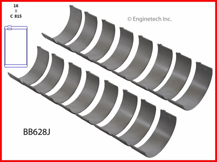 Enginetech BB628J030 Full Connecting Rod Bearing Set for Engine Rebuilds