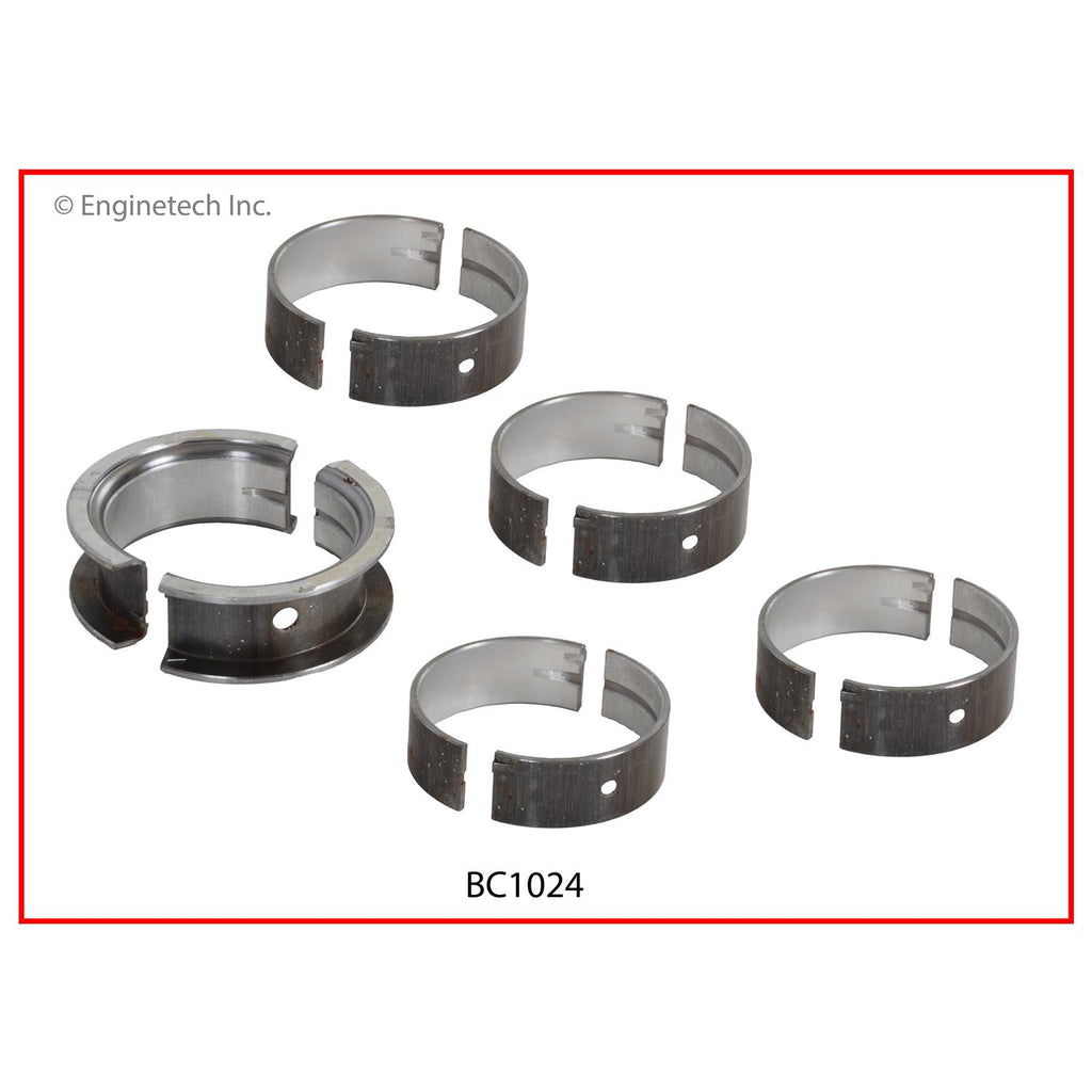 Enginetech BC1024STD Engine Full Crankshaft Main Bearing Set for Hyundai Vehicles