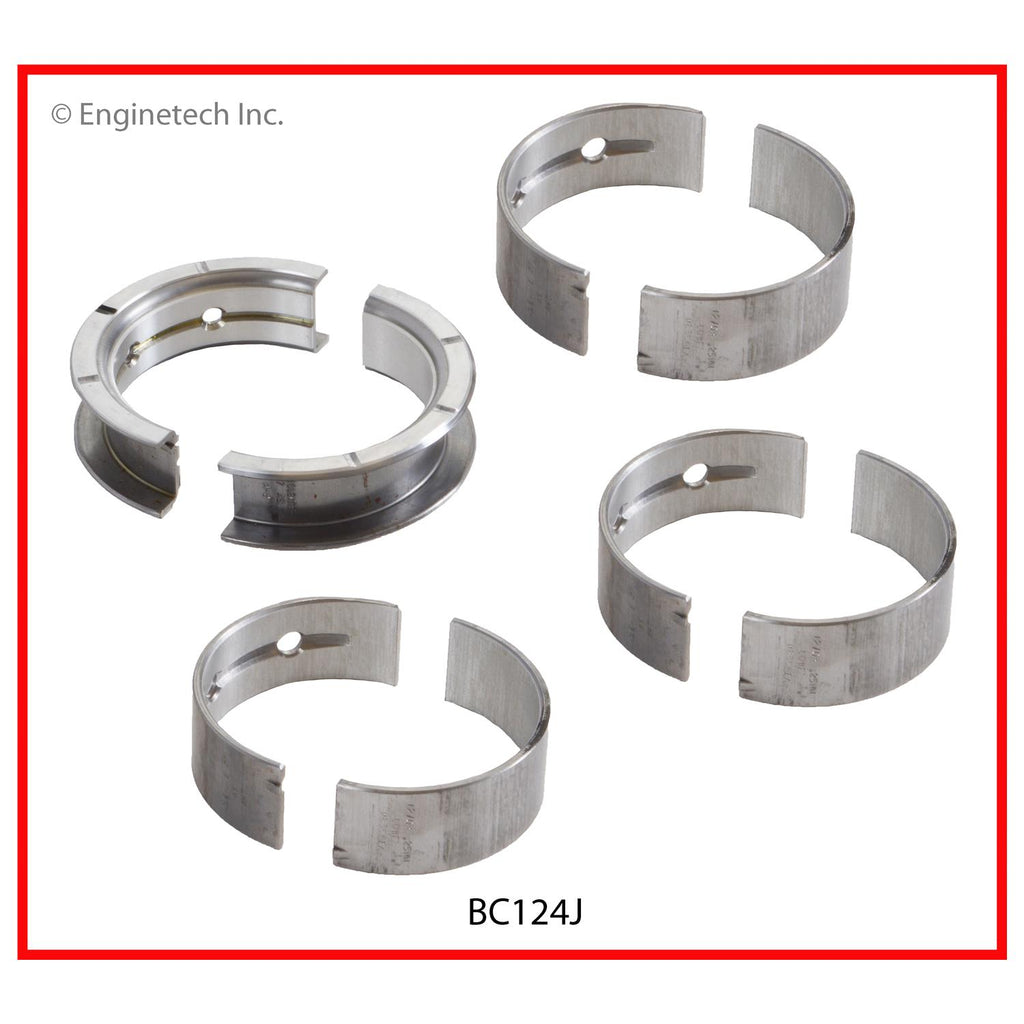 Enginetech BC124JSTD Engine Full Crankshaft Main Bearing Set for Select GM and Saturn Models