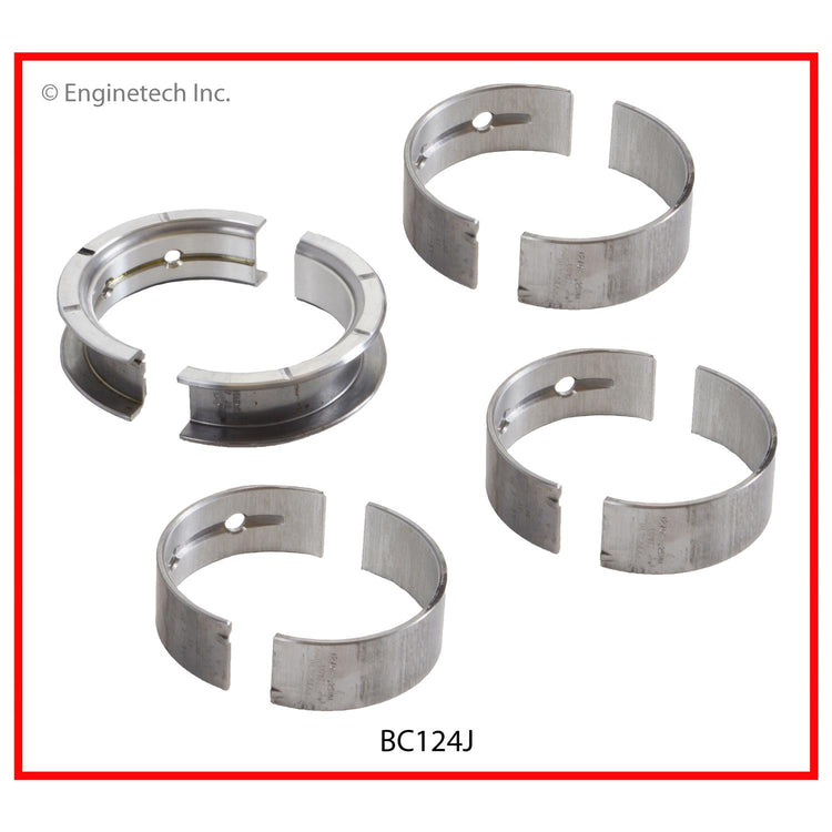 Enginetech BC124JSTD Engine Full Crankshaft Main Bearing Set for Select GM and Saturn Models