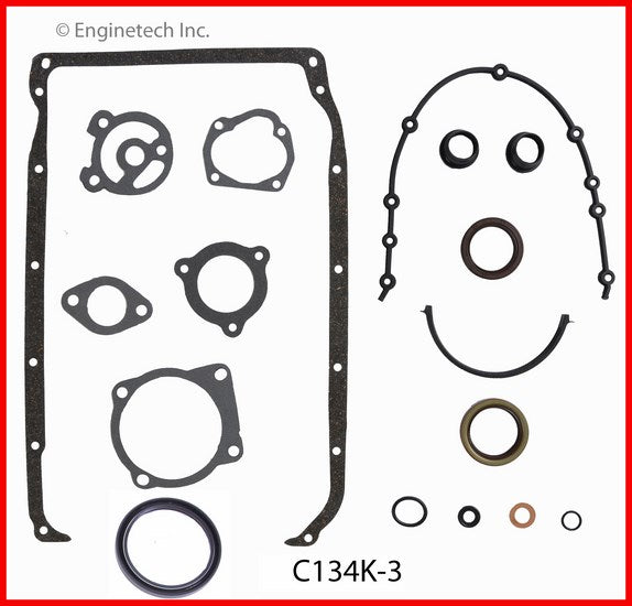 Enginetech C134K-3 Engine Full Gasket Set for GMC and Chevrolet Cars and Trucks