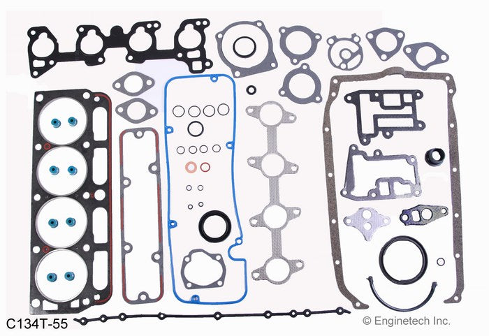 Enginetech C134T-55 Engine Full Gasket Set for GMC and Chevrolet Cars and Trucks