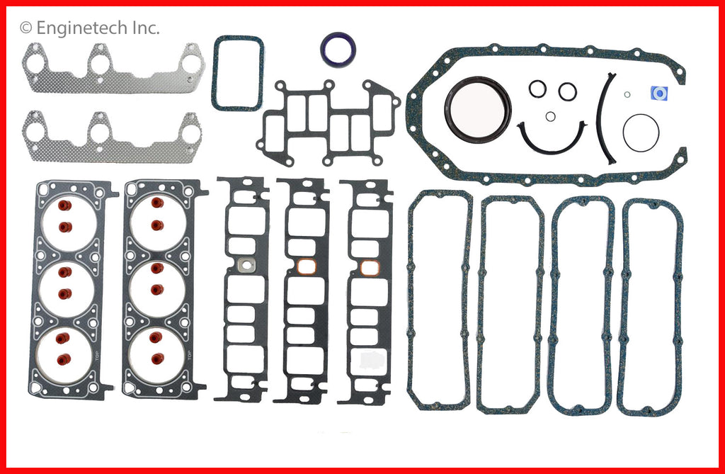 Enginetech C173-23 Engine Full Gasket Set for GMC and Chevrolet Cars and Trucks