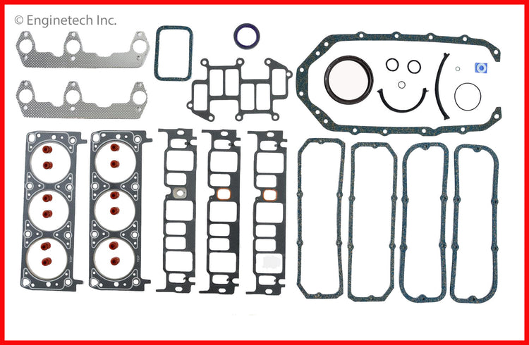Enginetech C173-23 Engine Full Gasket Set for GMC and Chevrolet Cars and Trucks