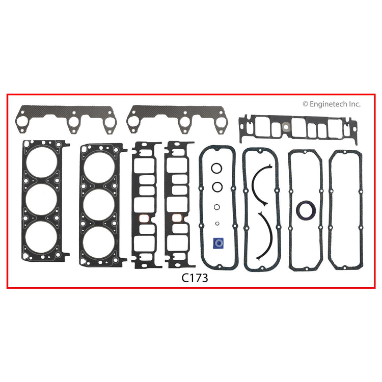 Enginetech C173 Full Gasket Set for GMC and Chevy Cars and Trucks