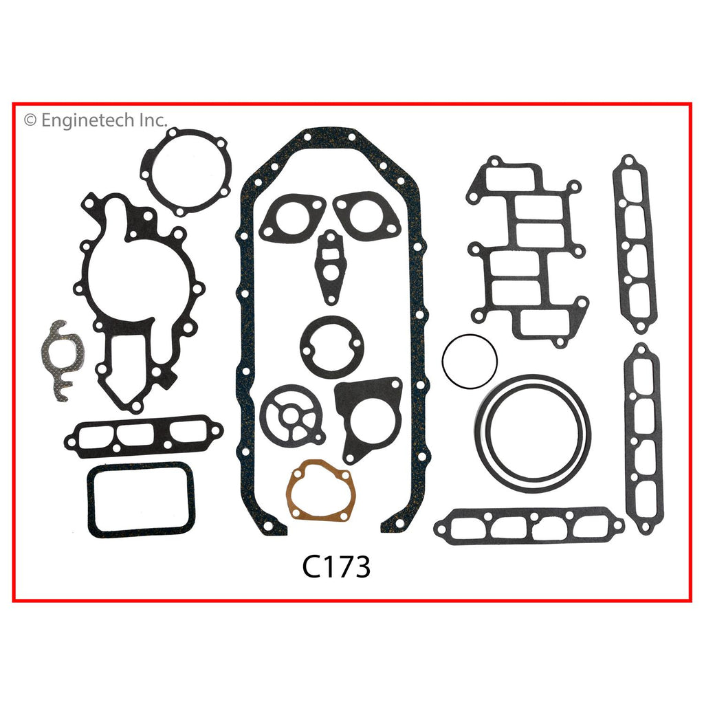 Enginetech C173 Full Gasket Set for GMC and Chevy Cars and Trucks