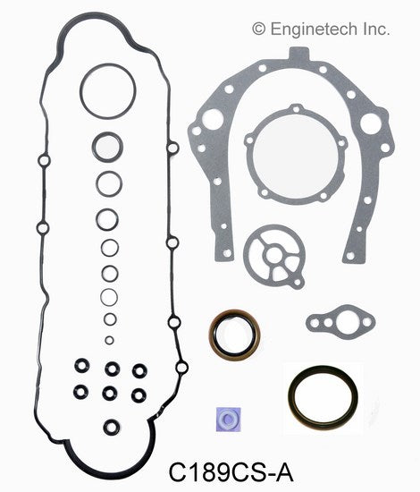 Enginetech C189CS-A Engine Lower End Gasket Set for GMC and Chevrolet Cars and Trucks