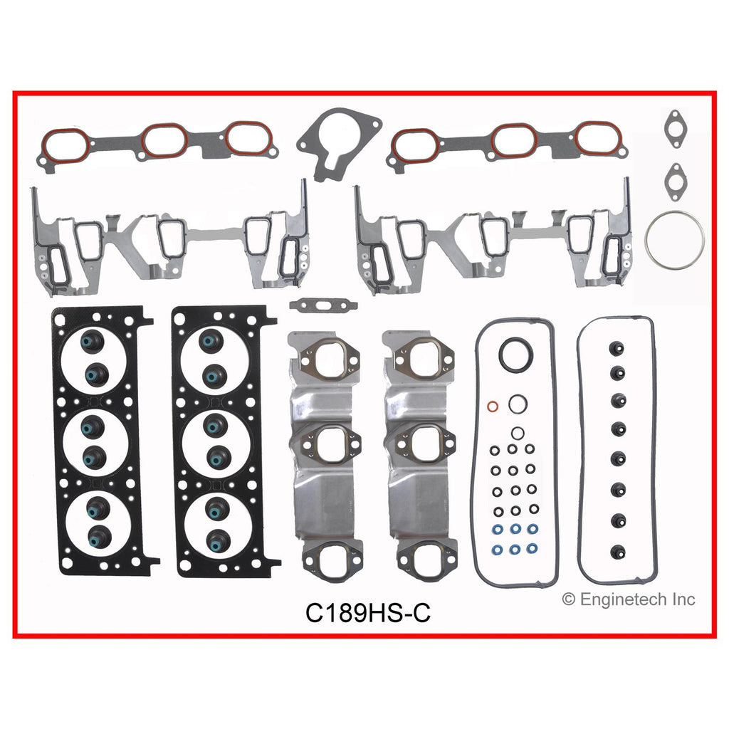 Enginetech C189HS-CWB Engine Cylinder Head Gasket Set for GMC and Chevrolet Cars and Trucks