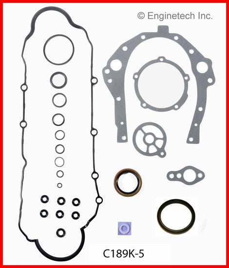 Enginetech C189K-5 Engine Full Gasket Set for GMC and Chevrolet Cars and Trucks