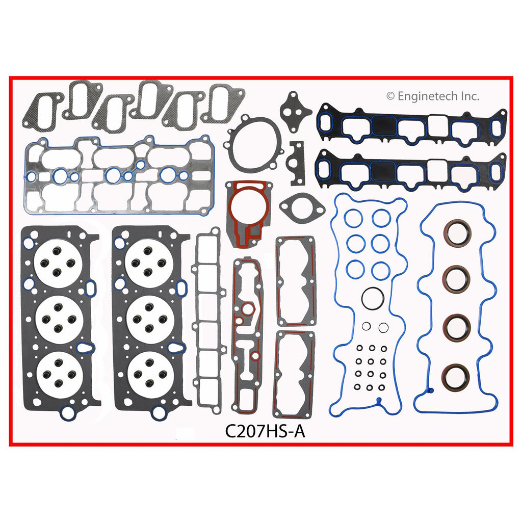 Enginetech C207HS-AWB Engine Cylinder Head Gasket Set for GMC and Chevrolet Cars and Trucks