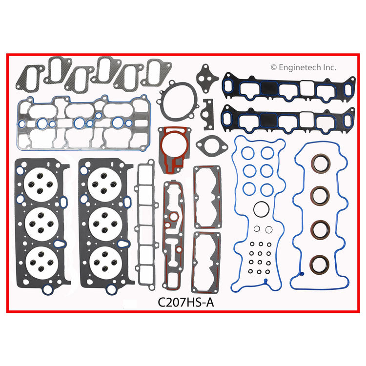 Enginetech C207HS-AWB Engine Cylinder Head Gasket Set for GMC and Chevrolet Cars and Trucks