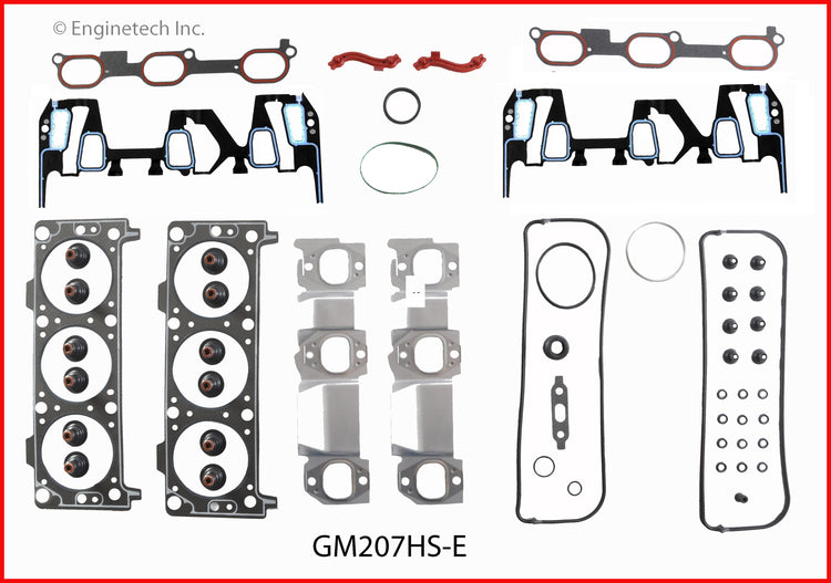 Enginetech C207K-5 Engine Full Gasket Set for GMC and Chevrolet Cars and Trucks