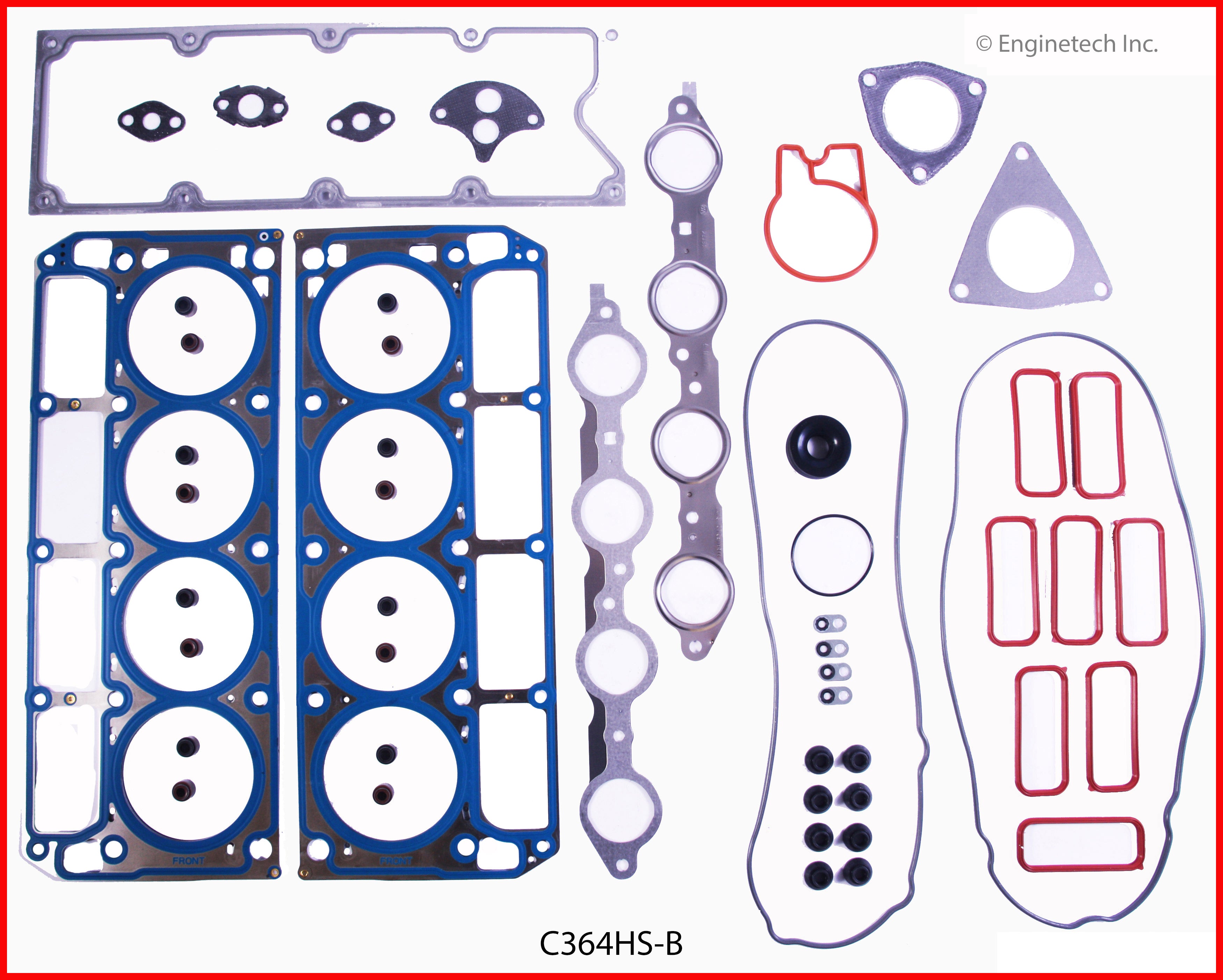 Enginetech C346HS-B Engine Cylinder Head Gasket Set for GM and Chevrol ...