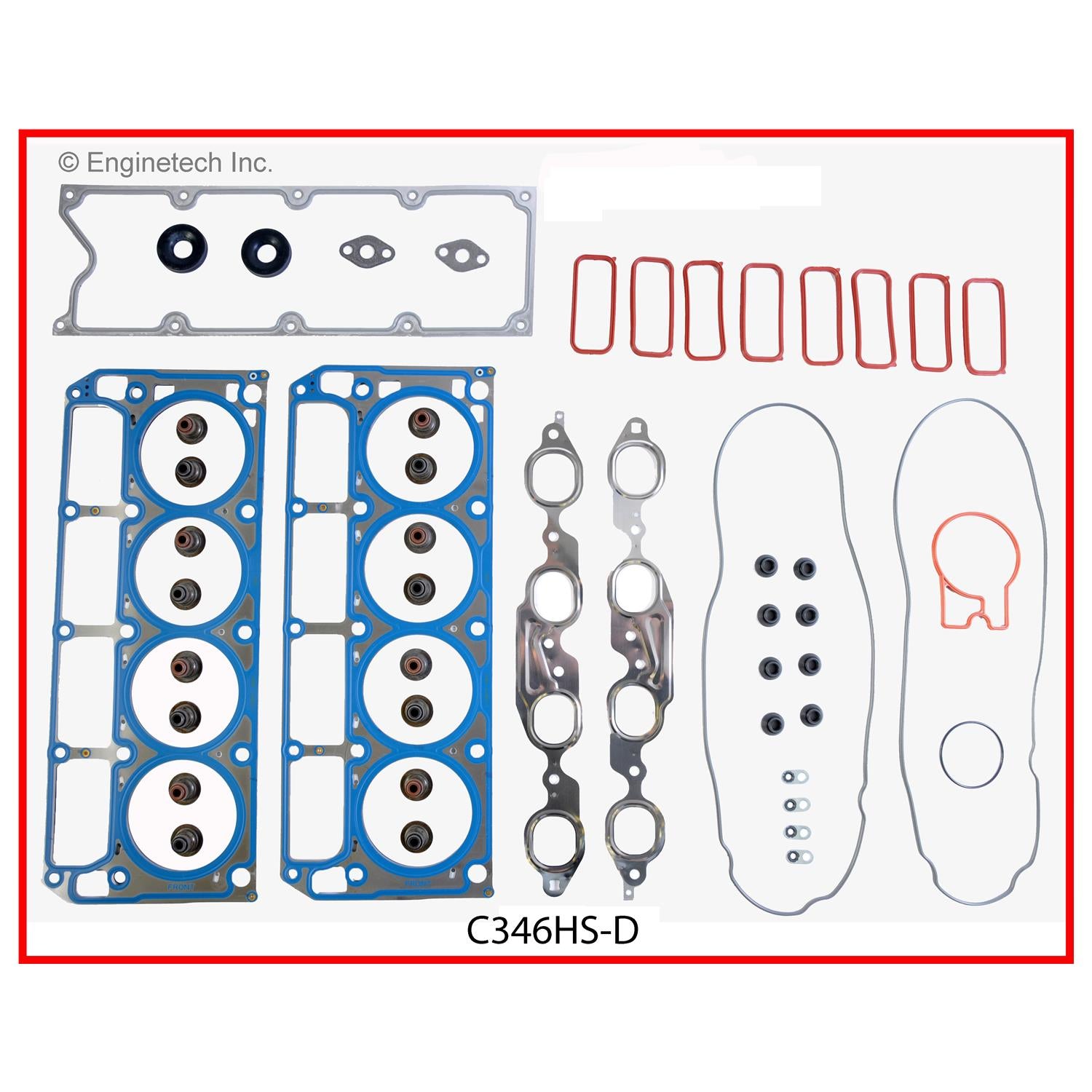Enginetech C346HS-DWB Engine Cylinder Head Gasket Set for Chevrolet Co ...