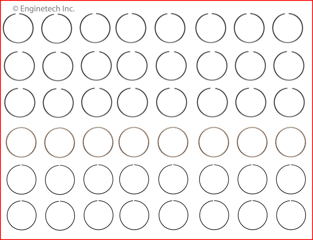 Enginetech C39448-030 Engine Premium Piston Ring Complete Set for Optimal Engine Performance