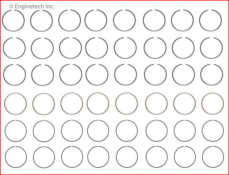 Enginetech C39448-060 Engine Premium Piston Ring Complete Set