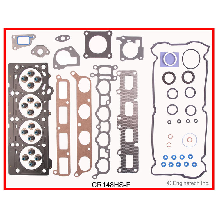 Enginetech CR148HS-FWB Engine Cylinder Head Gasket Set for GMC and Chevrolet Cars and Trucks with Head Bolts