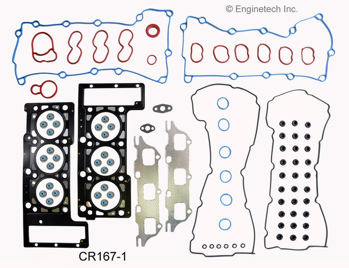 Enginetech CR167-1 Engine Full Gasket Set for Dodge and Chrysler Cars and Trucks