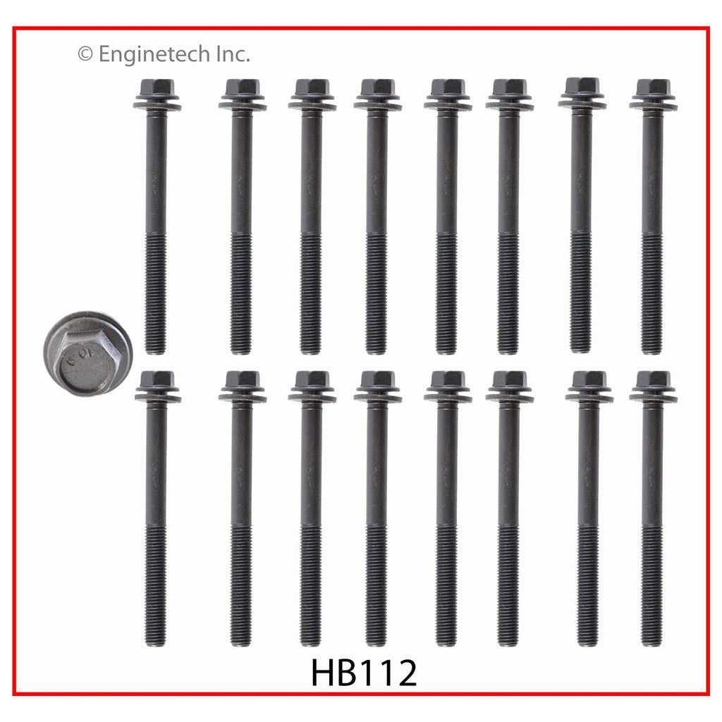 Enginetech CR201HS-BWB Engine Cylinder Head Gasket Set for GMC and Chevrolet Vehicles with Head Bolts