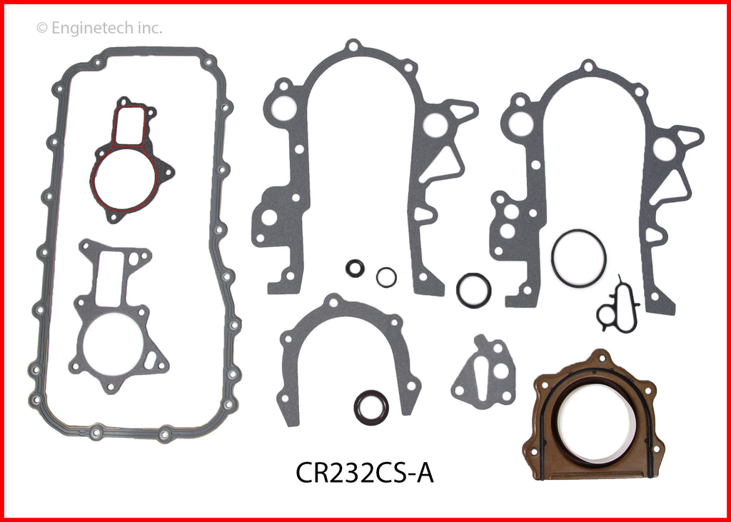 Enginetech CR232CS-A Engine Lower End Gasket Set for Dodge and Chrysler Vehicles