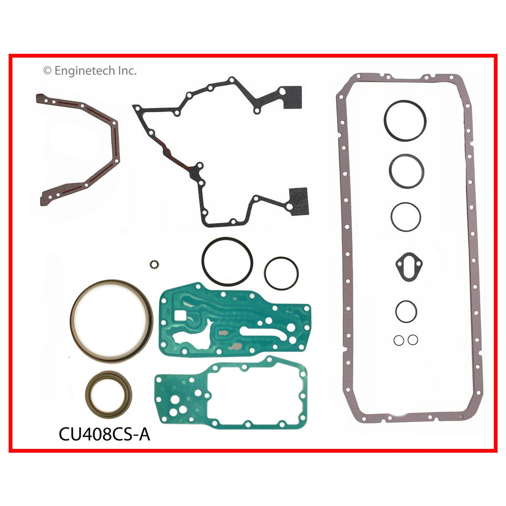 Enginetech CU408CS-A Engine Lower End Gasket Set for Cummins Trucks