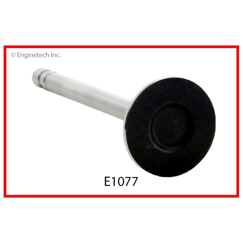 Enginetech E1077 Engine Exhaust Valve with Oversized Stem and Head