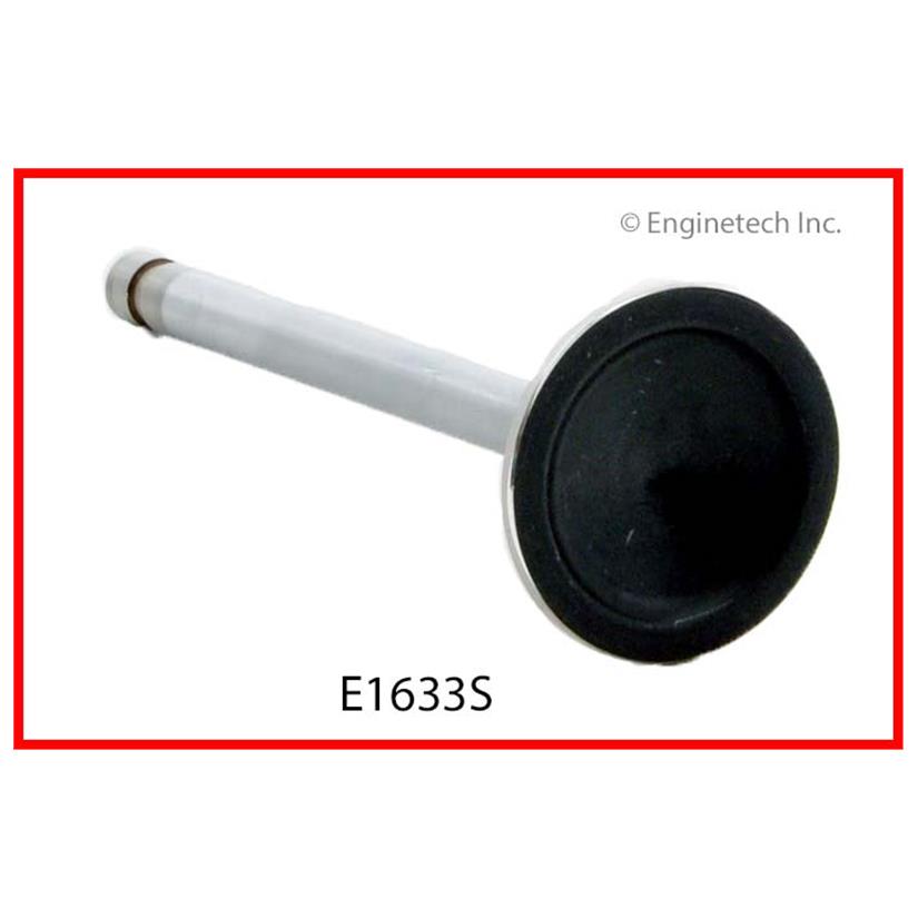 Enginetech E1633SB Oversized Engine Exhaust Valve with Stellite and Chrome Stem for Ford Classic Models