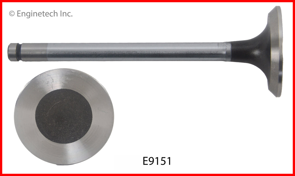 Enginetech E9151B Engine Exhaust Valve with Oversized Stem and Head for Buick and Chevrolet Models
