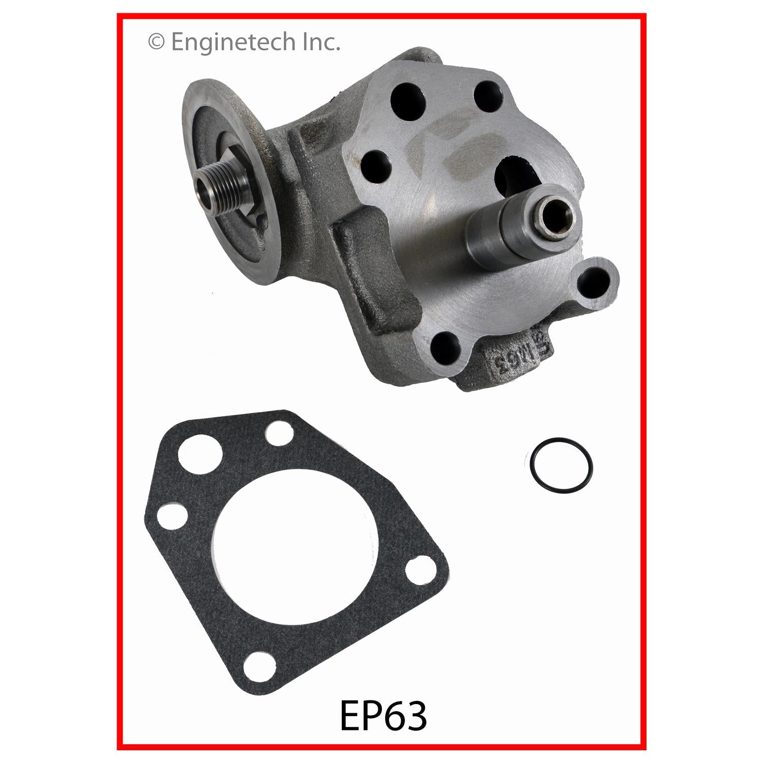 Enginetech EP63 Engine Oil Pump with Gasket – Gear Type, Cast Iron Hou ...