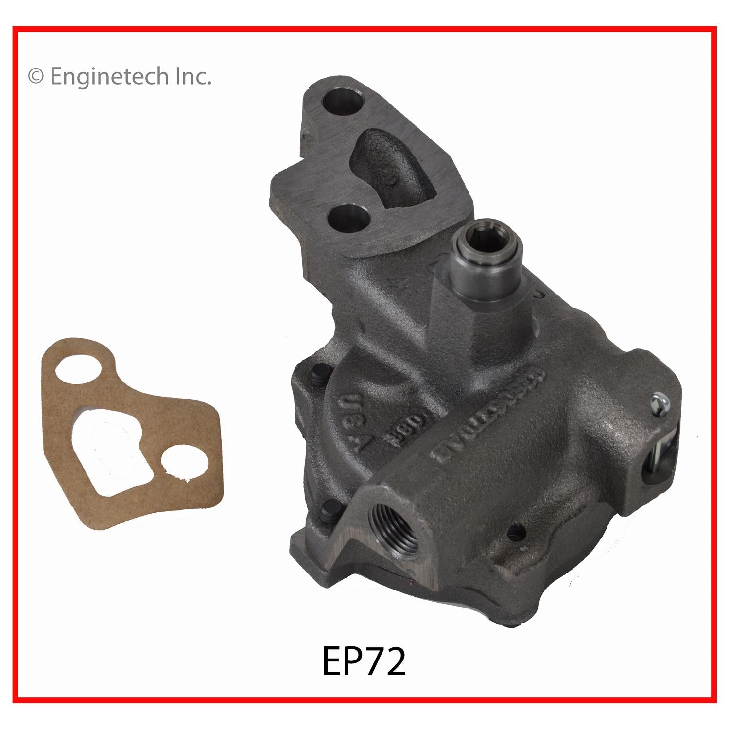 Enginetech EP72 Engine Oil Pump with Gasket – Gear Drive, Cast Iron Ho ...