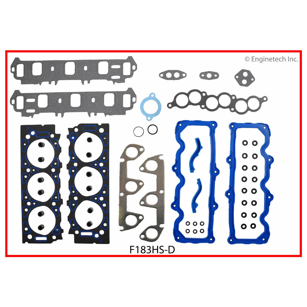 Enginetech F183HS-D Engine Cylinder Head Gasket Set for Ford Aerostar (1986-1991)