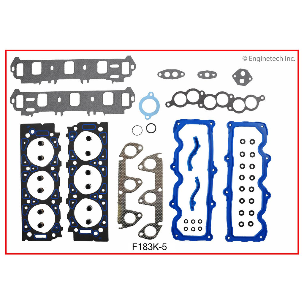 Enginetech F183K-5 Engine Full Gasket Set for Ford Aerostar (1986-1990)