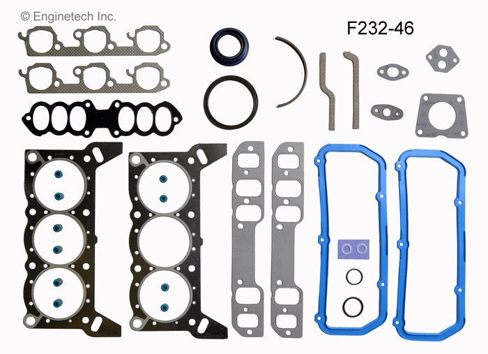 Enginetech F232-46 Engine Full Gasket Set for Ford Cars and Trucks