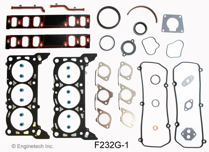 Enginetech F232G-1 Full Engine Gasket Set for Ford Cars and Trucks