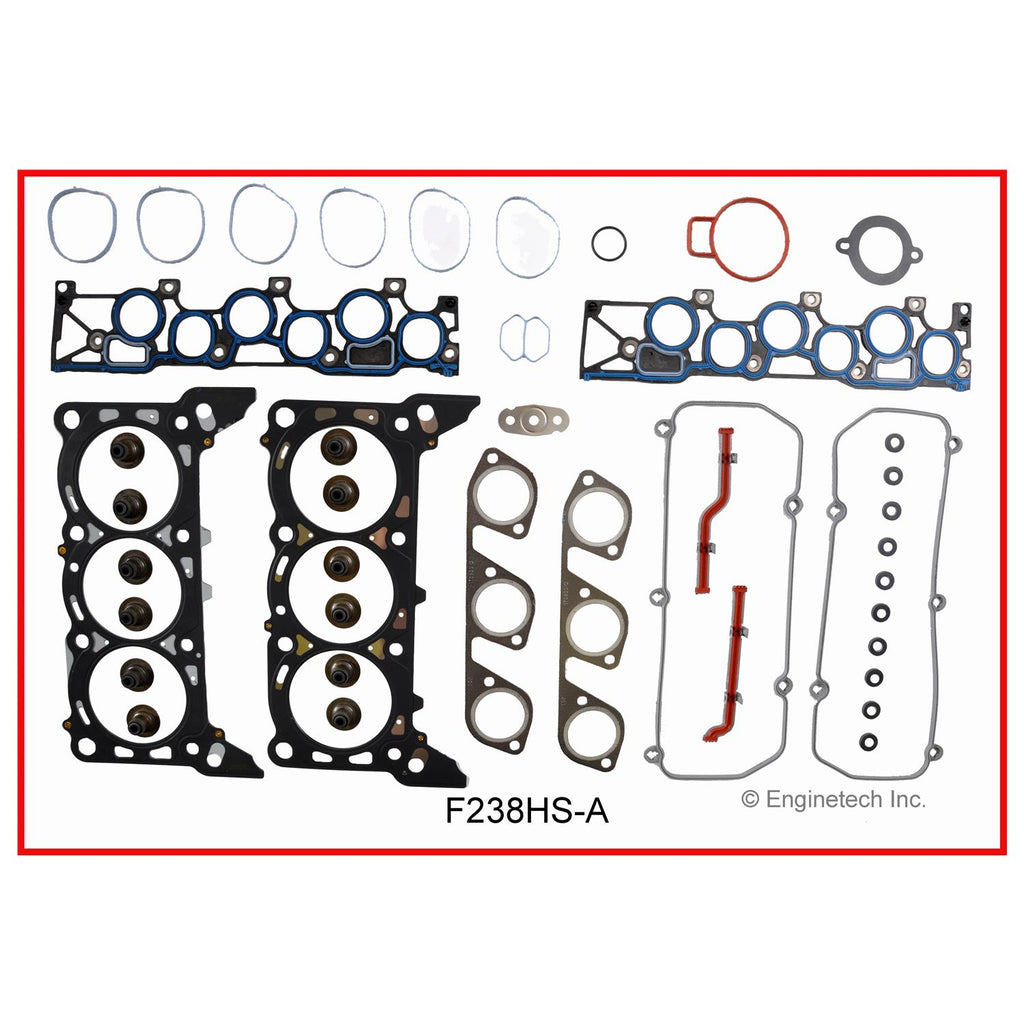 Enginetech F238HS-AWB Engine Cylinder Head Gasket Set for Ford Freestar with Head Bolts
