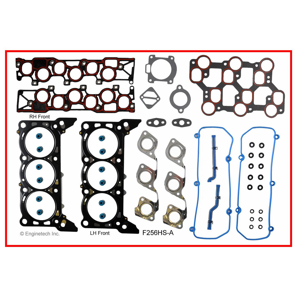 Enginetech F256HS-AWB Engine Cylinder Head Gasket Set for Ford Cars and Trucks with Head Bolts