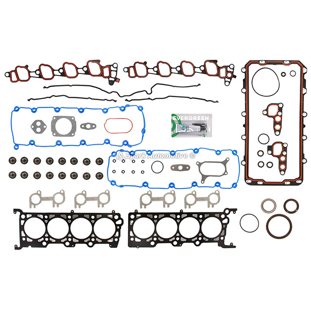 Full Gasket Set Pistons Bearings Fit 00-04 Ford E150 F150 Expedition SOHC 16V