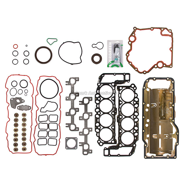 Full Gasket Set Pistons Bearings Fit 99-03 Dodge Jeep 4.7 VIN N