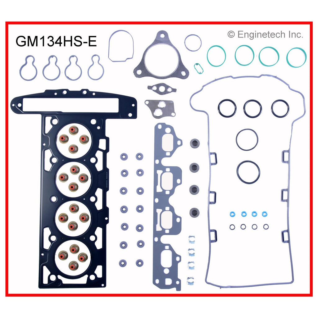 Enginetech GM134HS-EWB Engine Cylinder Head Gasket Set for Chevrolet Cobalt and GMC Vehicles with Head Bolts