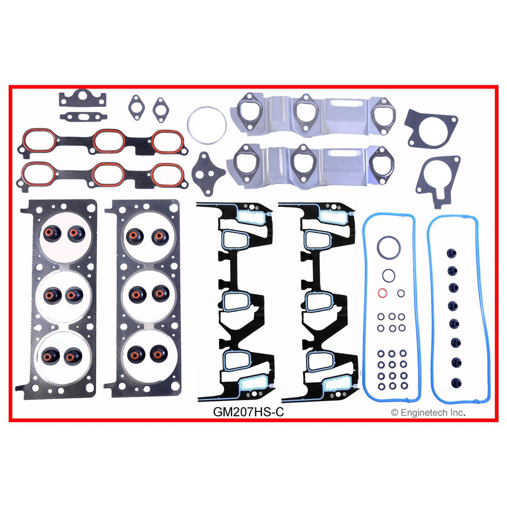 Enginetech GM207HS-CWB Engine Cylinder Head Gasket Set for Chevrolet a ...