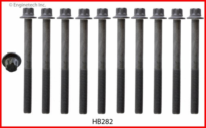 Enginetech HB282 Engine Head Bolt Set for Nissan Cube and Sentra