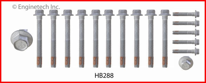 Enginetech HB288 Engine Head Bolt Set for One Cylinder – Compatible with 2012 Chevrolet and GMC Models