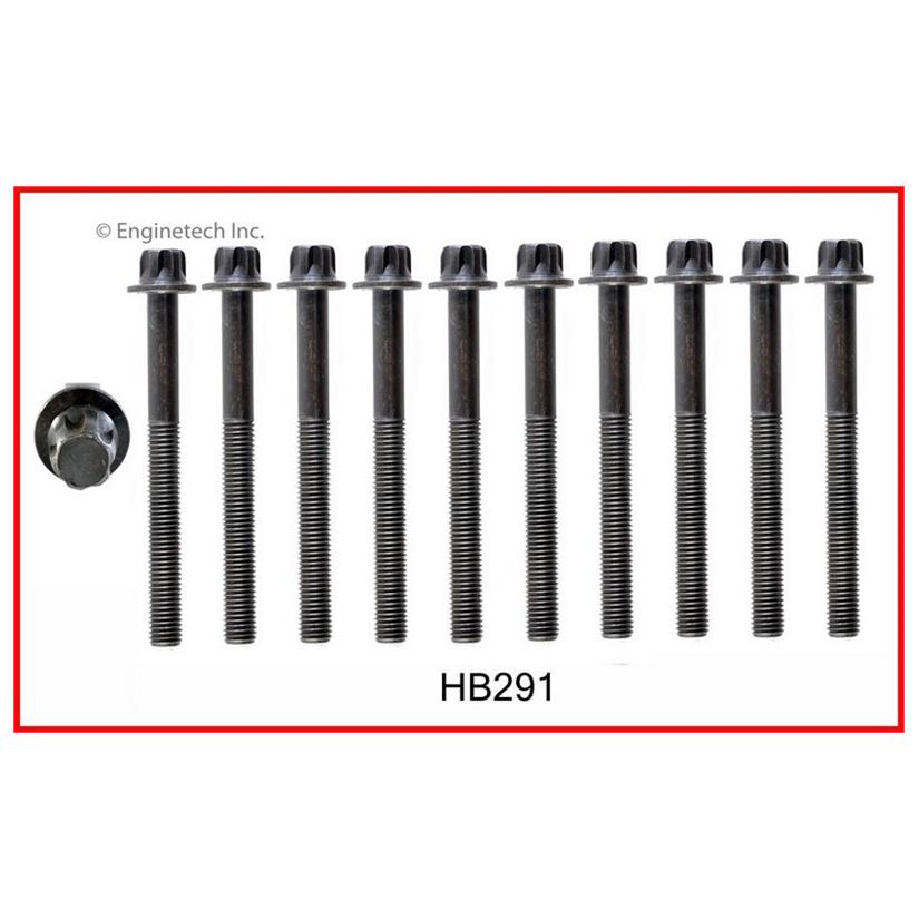 Enginetech HB291 Engine Head Bolt Set for One Cylinder – Compatible with Nissan Altima, Rogue, Sentra, and Urvan (2010-2014)
