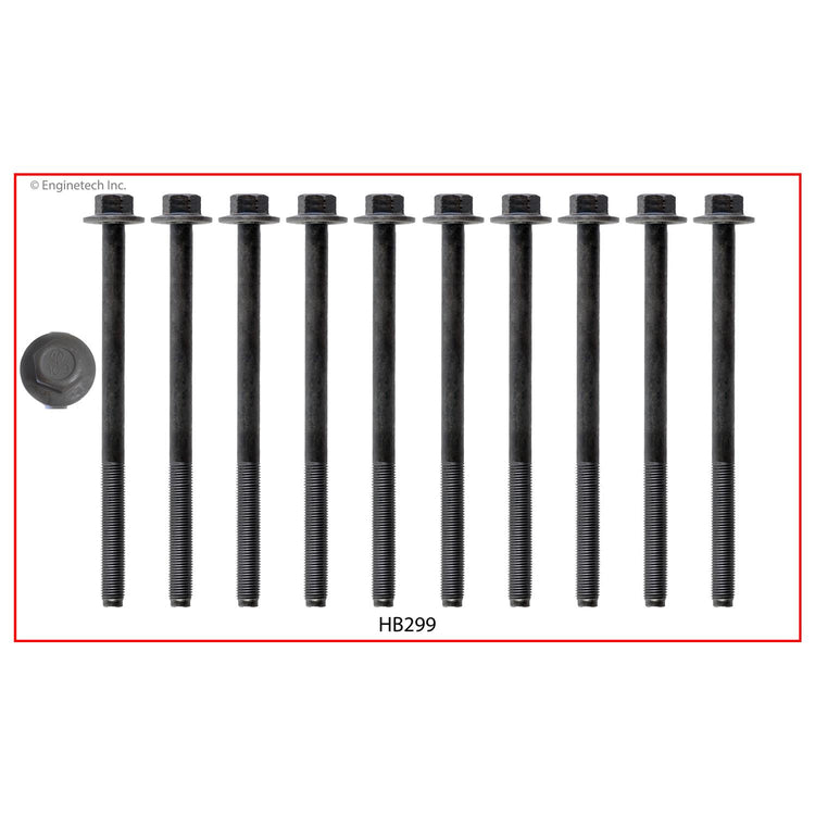 Enginetech HB299 Engine Head Bolt Set for Ford Mustang and F-150 (One Cylinder)