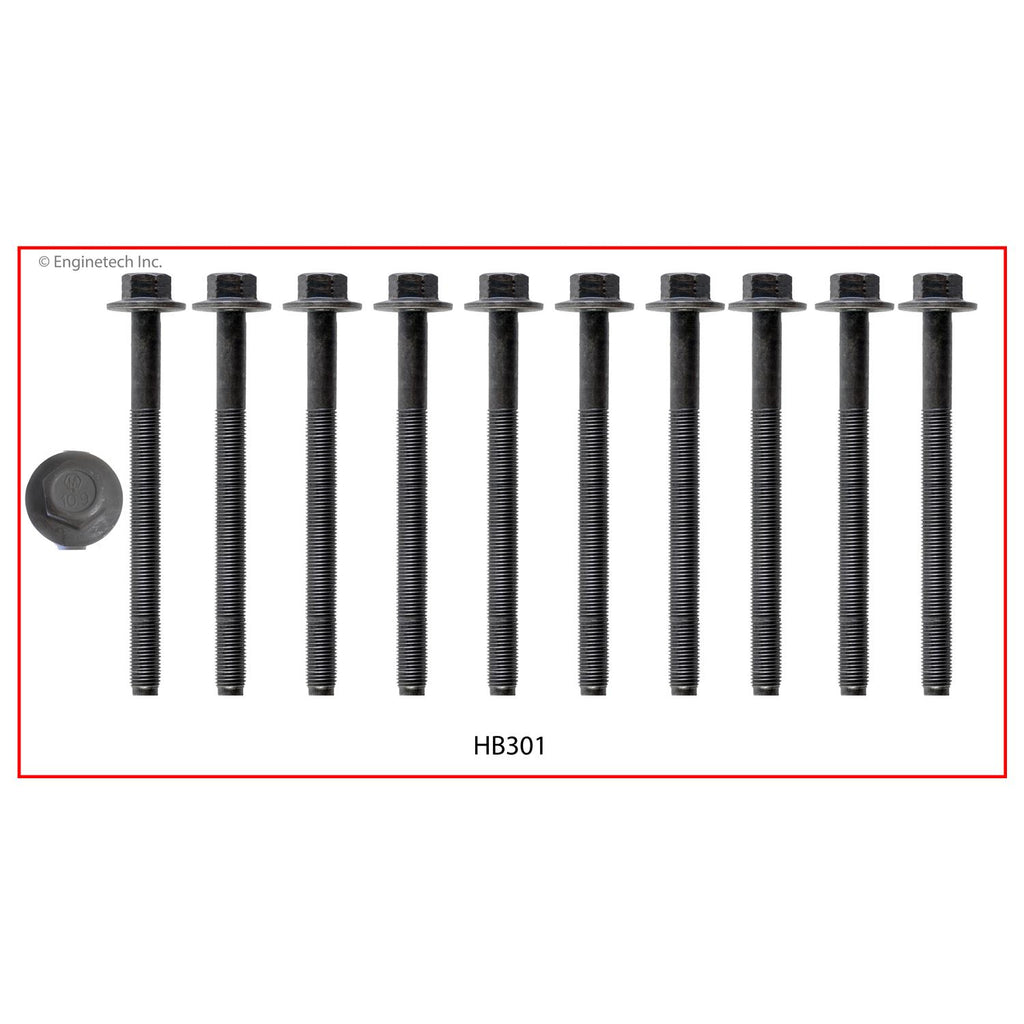 Enginetech HB301 Engine Head Bolt Set for Ford Mustang and F-150 (One Cylinder)