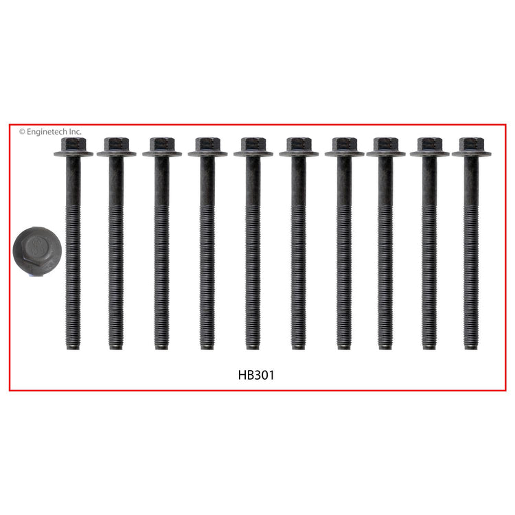 Enginetech HB301 Engine Head Bolt Set for Ford Mustang and F-150 (One Cylinder)