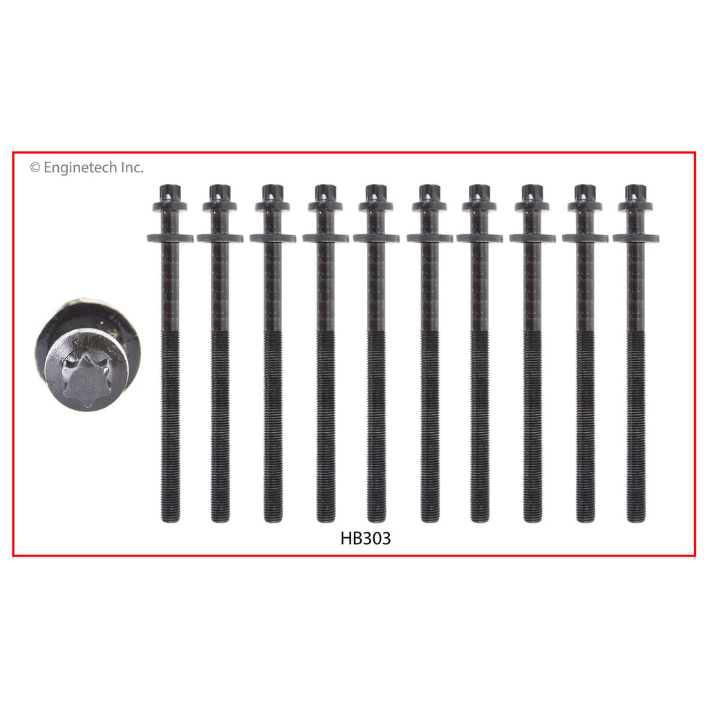 Enginetech HB303 Engine Head Bolt Set for Chevrolet Sonic and More